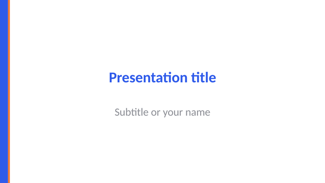 Classic Blue theme: title slide