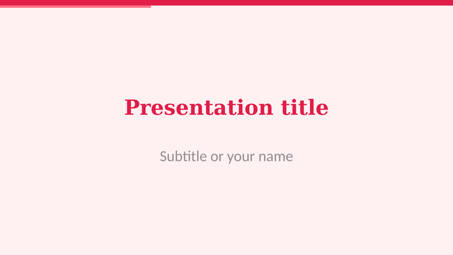 Rose theme: title slide