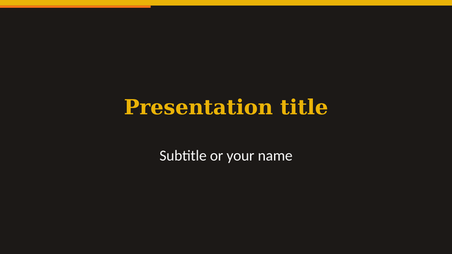 Gold theme: title slide